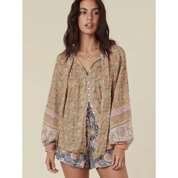 Spell & The Gypsy Collective S Floral Mossy Blouse - Picture 2 of 7